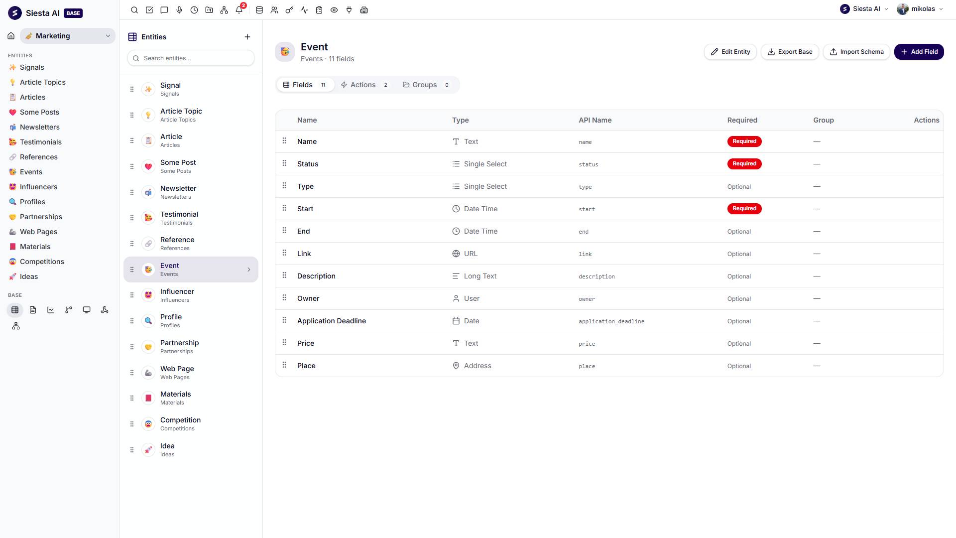 The no-code database